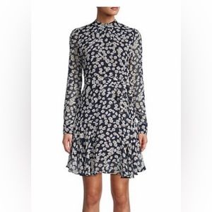 71F/25C Daisy Floral Long-Sleeve Dress XS